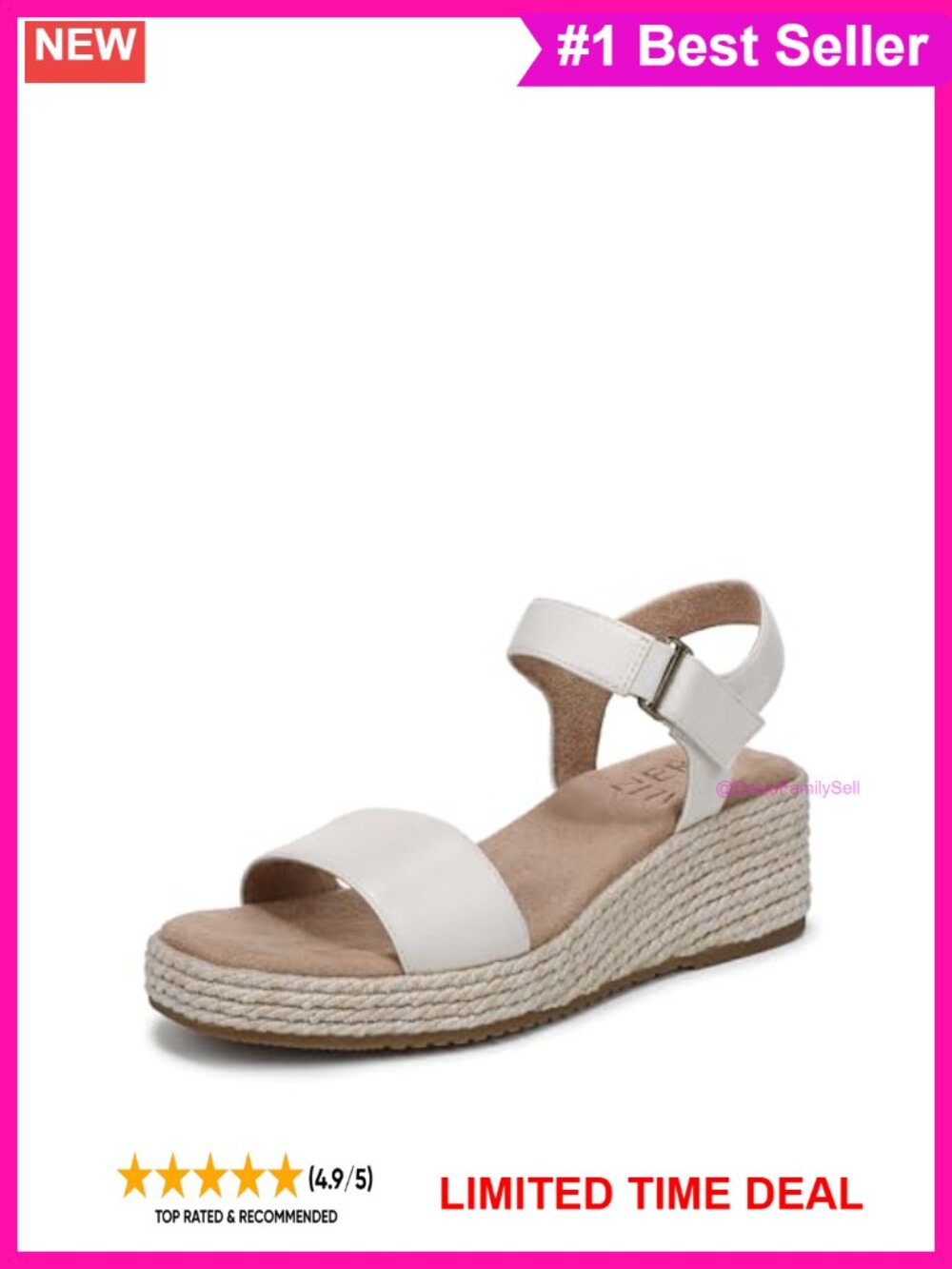 Naturalizer Goldie Espadrille Wedge Sandals Ankle Strap Open Toe
